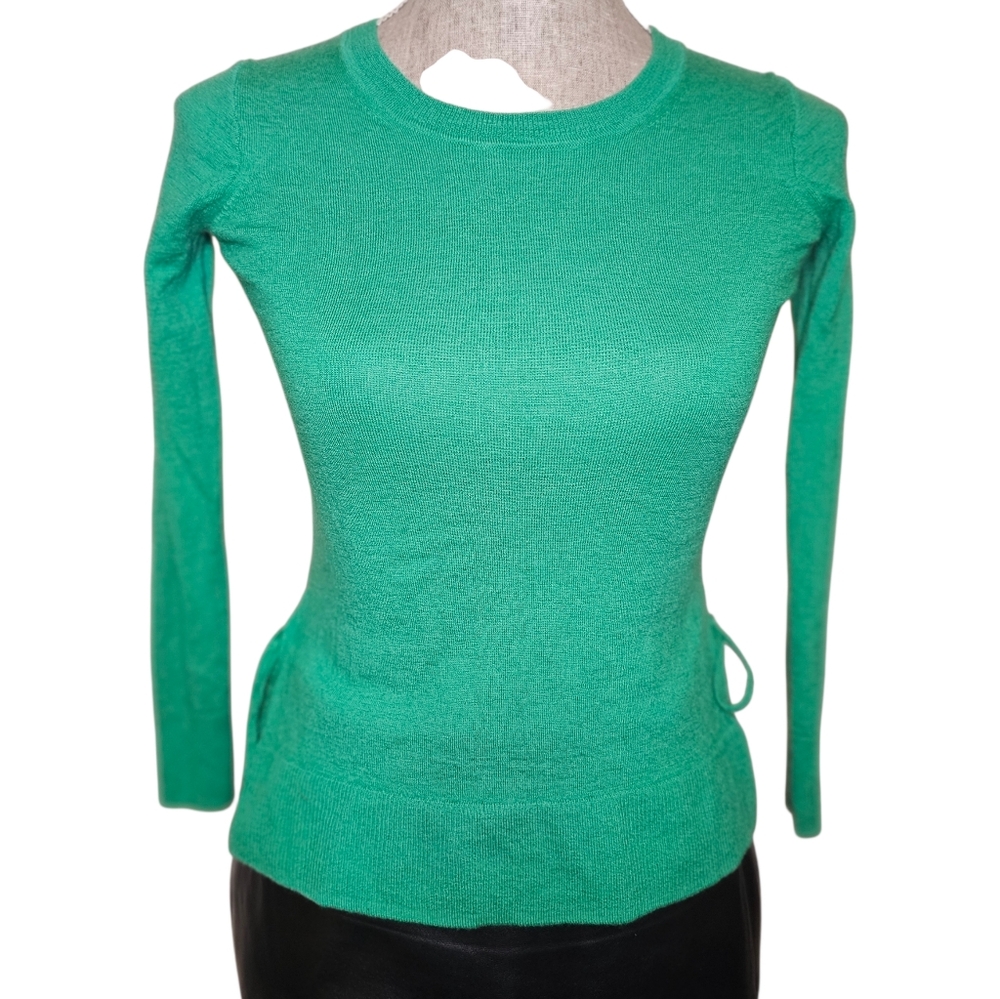 J. Crew 100% Merino Wool Sweater - Women's Size XXXS - Green Preppy Minimalist